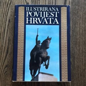 Old Croatian hardcover history book in Croatian